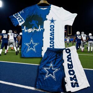 Dallas Cowboys Workout Set Mens Size XL Heartbeat Workout Tracksuit Athletic Set